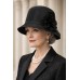 Straw Bucket Hats w/ Flower - Black - HT-HT2332BK